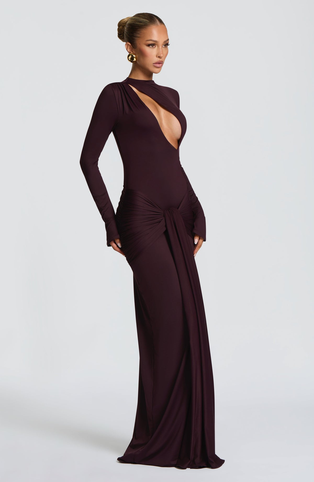 Tahnee Maxi Elbise - Mürdüm