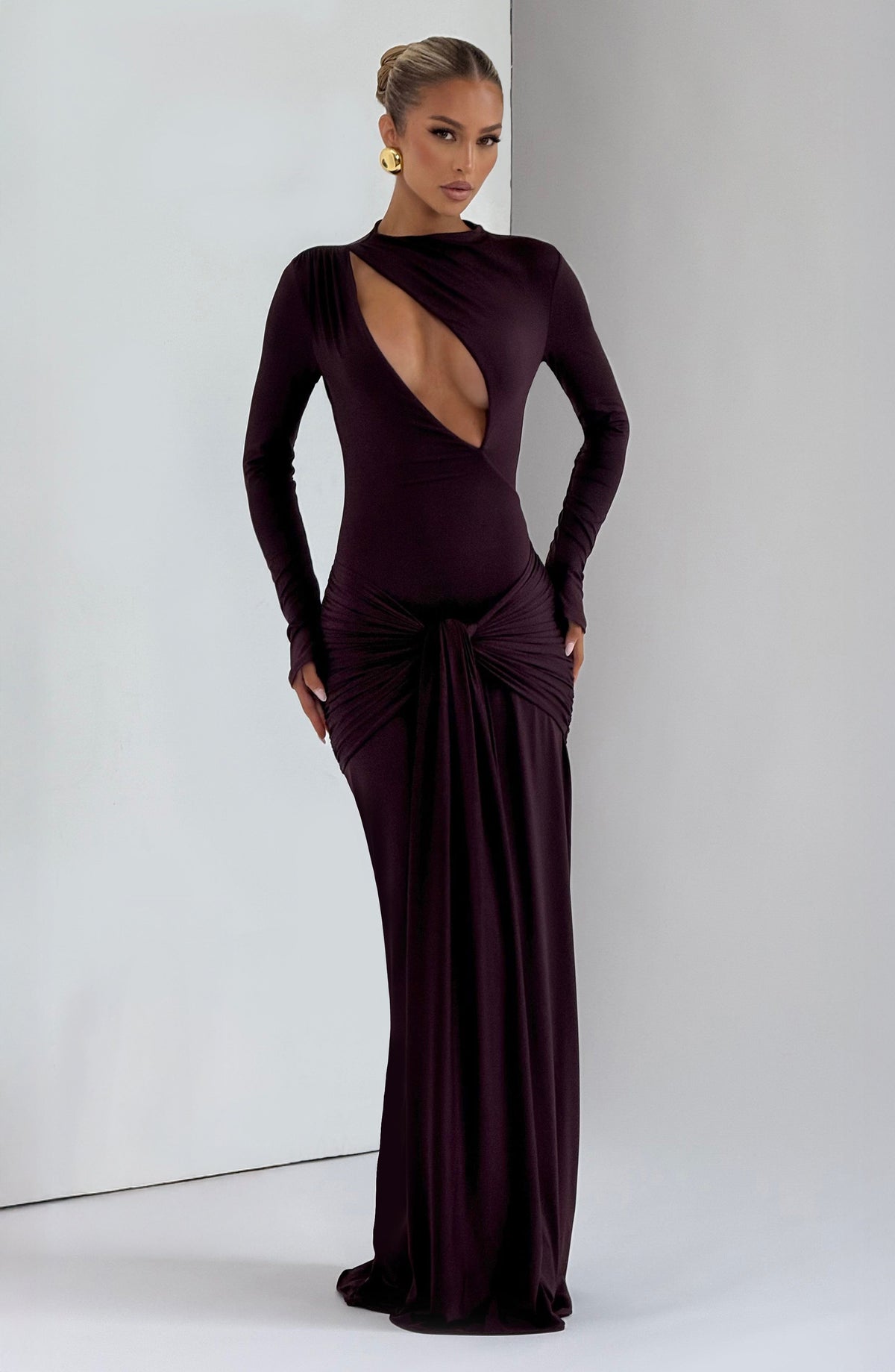 Tahnee Maxi Elbise - Mürdüm