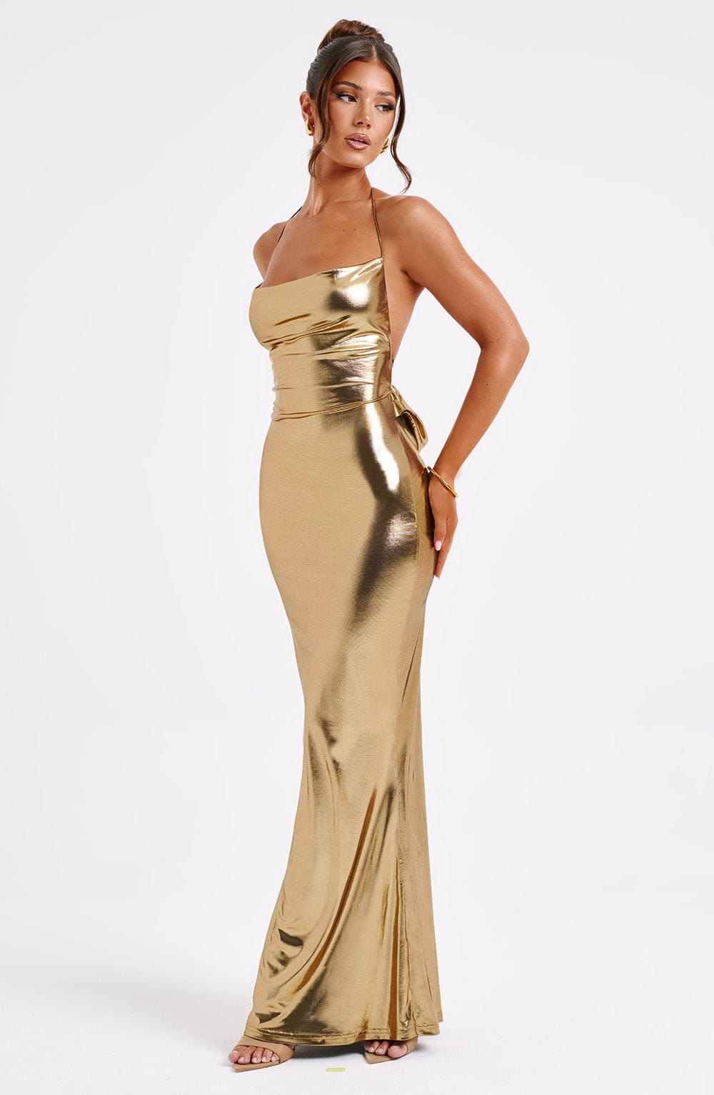 Talisa Maxi Elbise - Altın