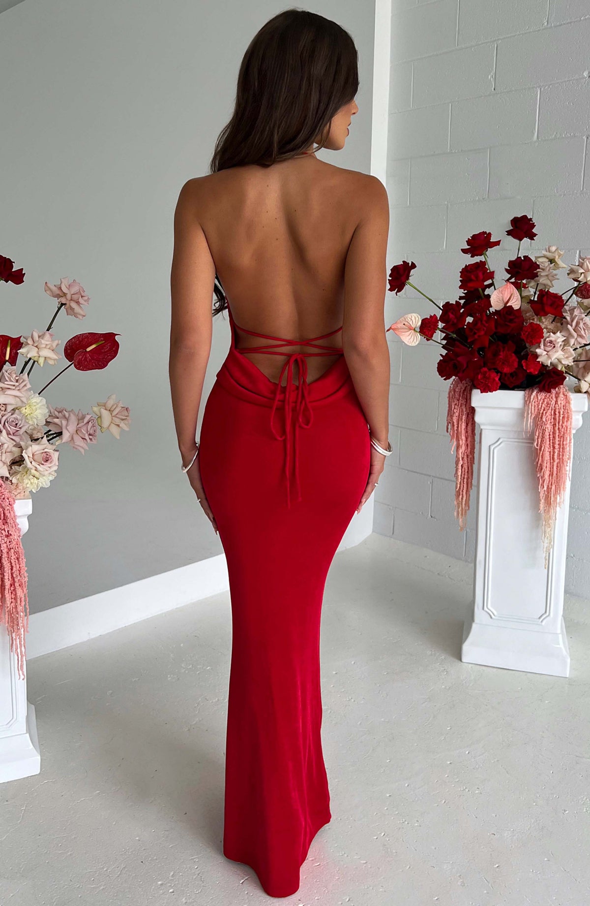 Talisa Maxi Elbise - Kırmızı