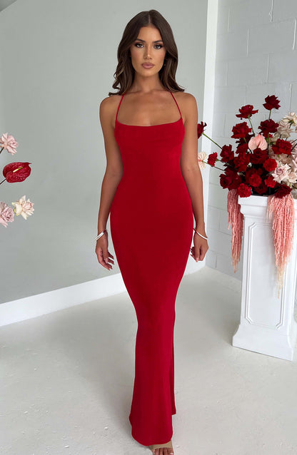 Talisa Maxi Elbise - Kırmızı
