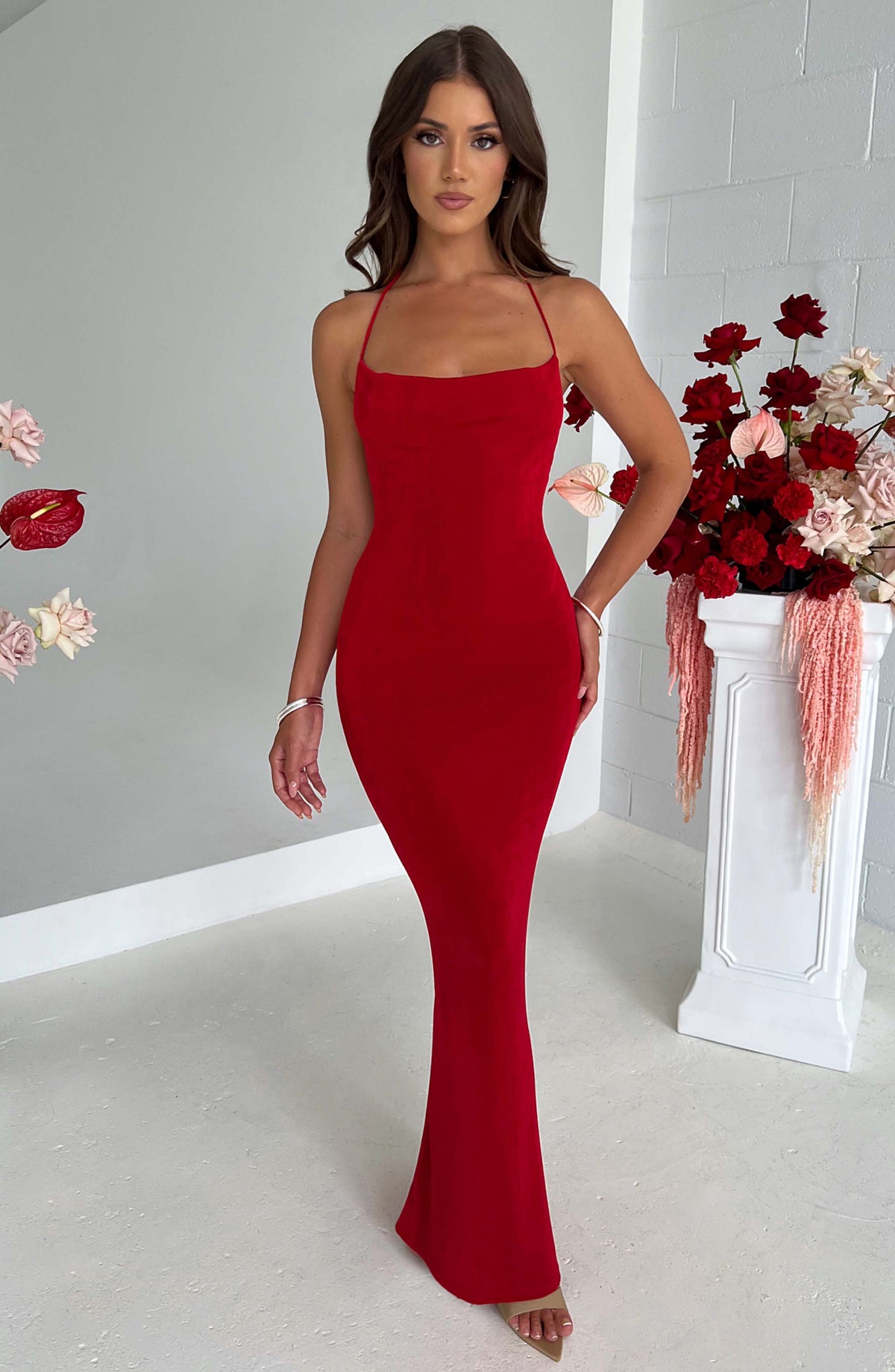 Talisa Maxi Elbise - Kırmızı
