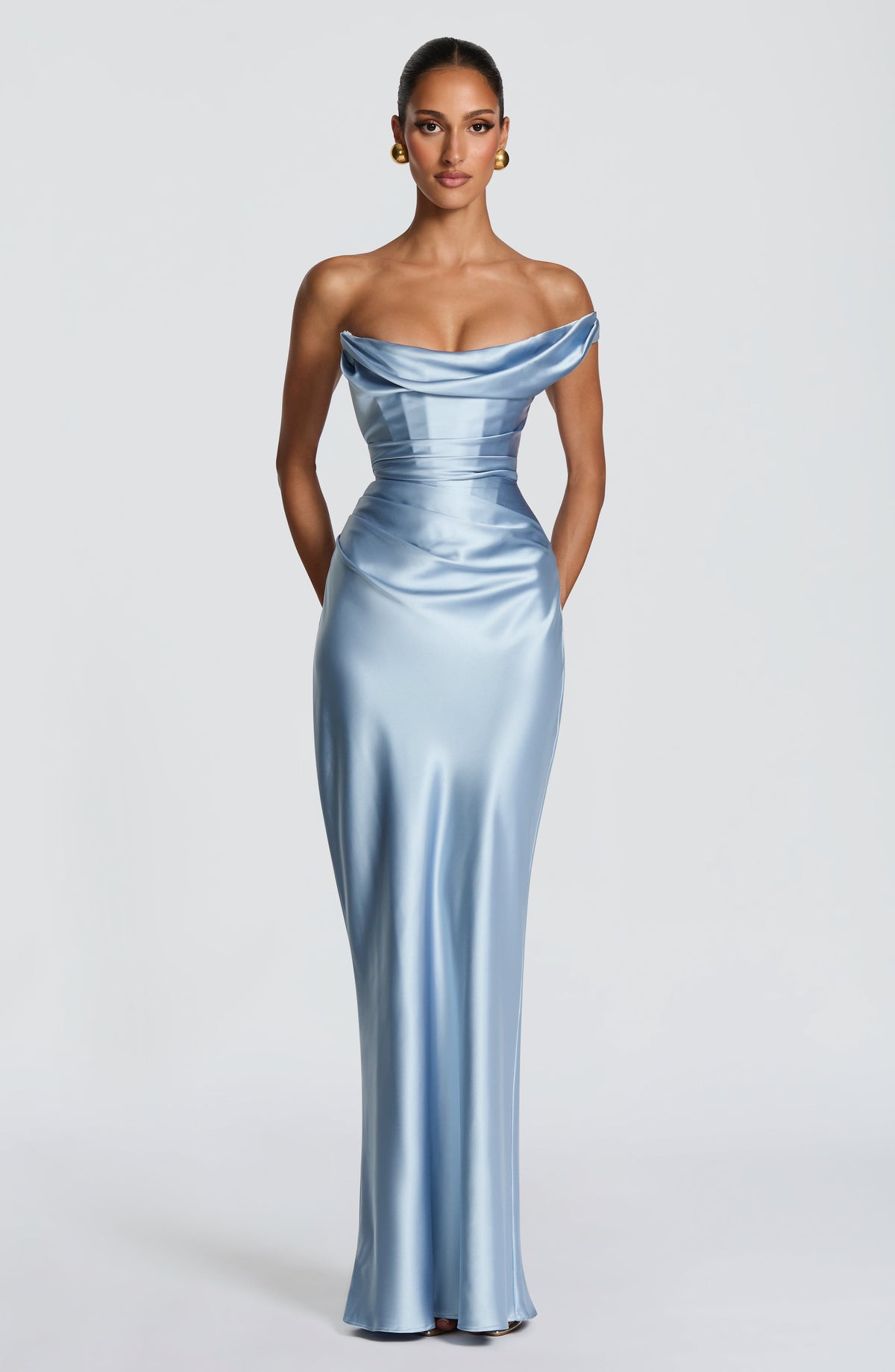 Thalassa Maxi Elbise - Buz Mavisi
