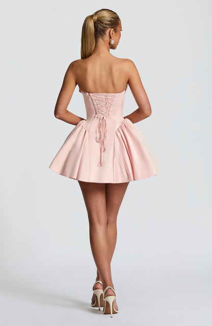 Trinity Mini Elbise - Pudra