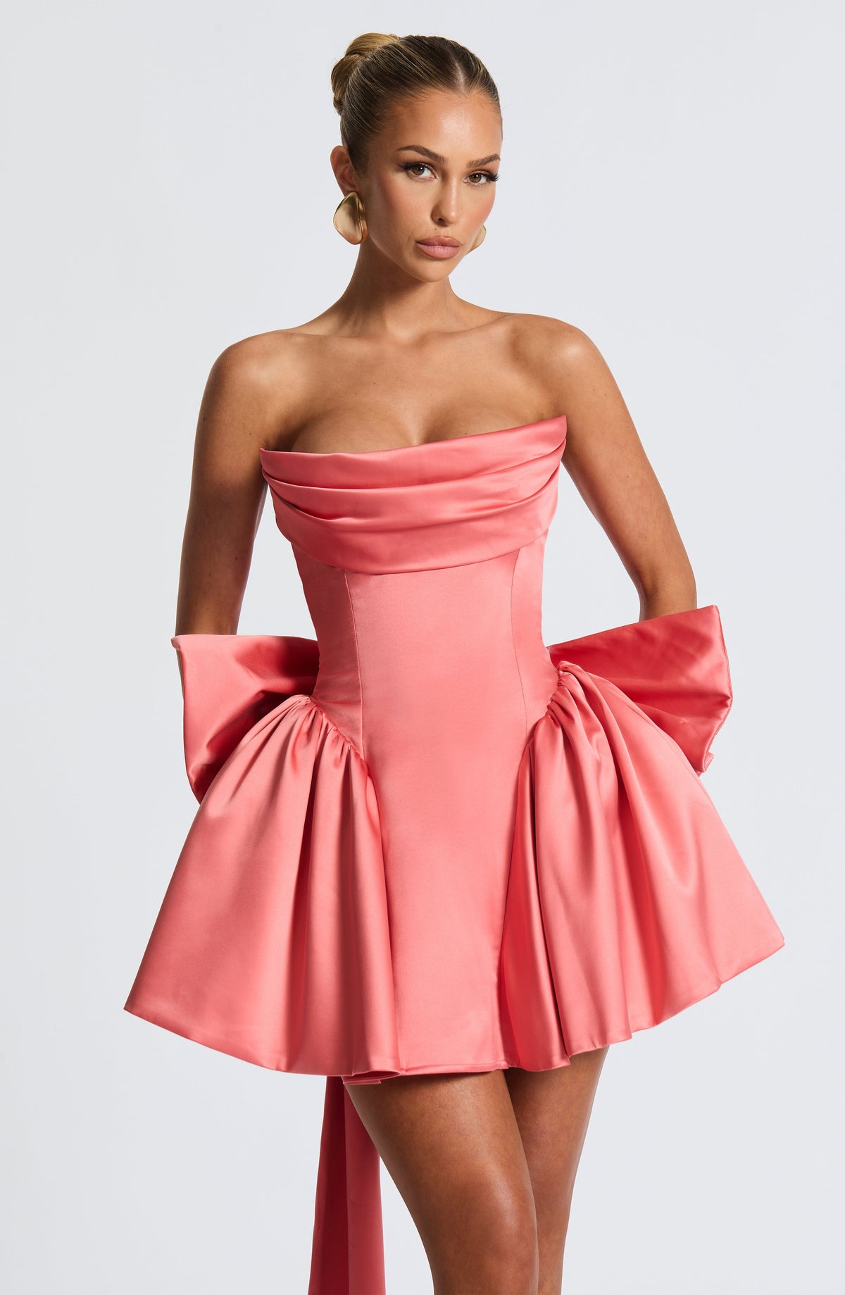 Trinity Mini Elbise - Mercan Pembesi