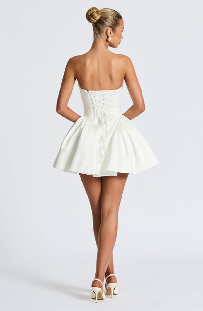 Trinity Mini Elbise - Fildişi