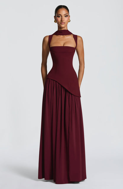 Tullulah Maxi Elbise - Vişne Çürüğü