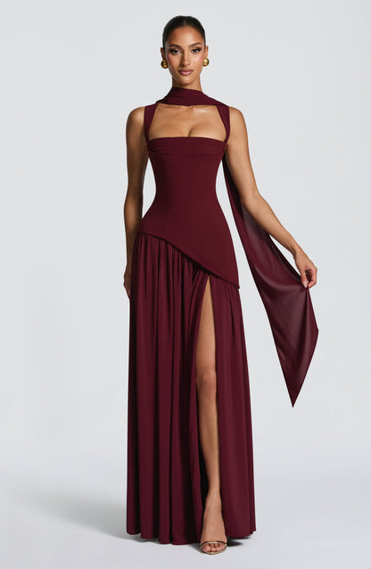 Tullulah Maxi Elbise - Vişne Çürüğü
