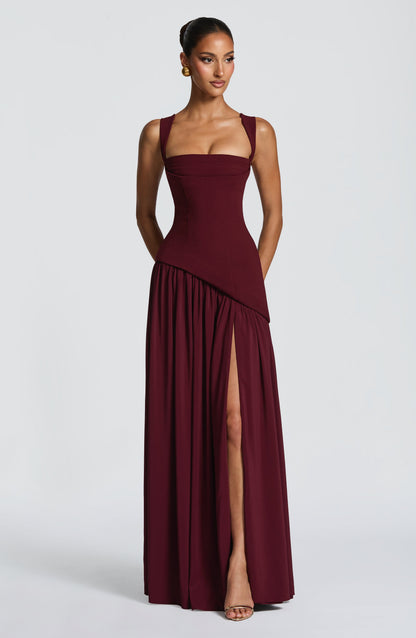 Tullulah Maxi Elbise - Vişne Çürüğü