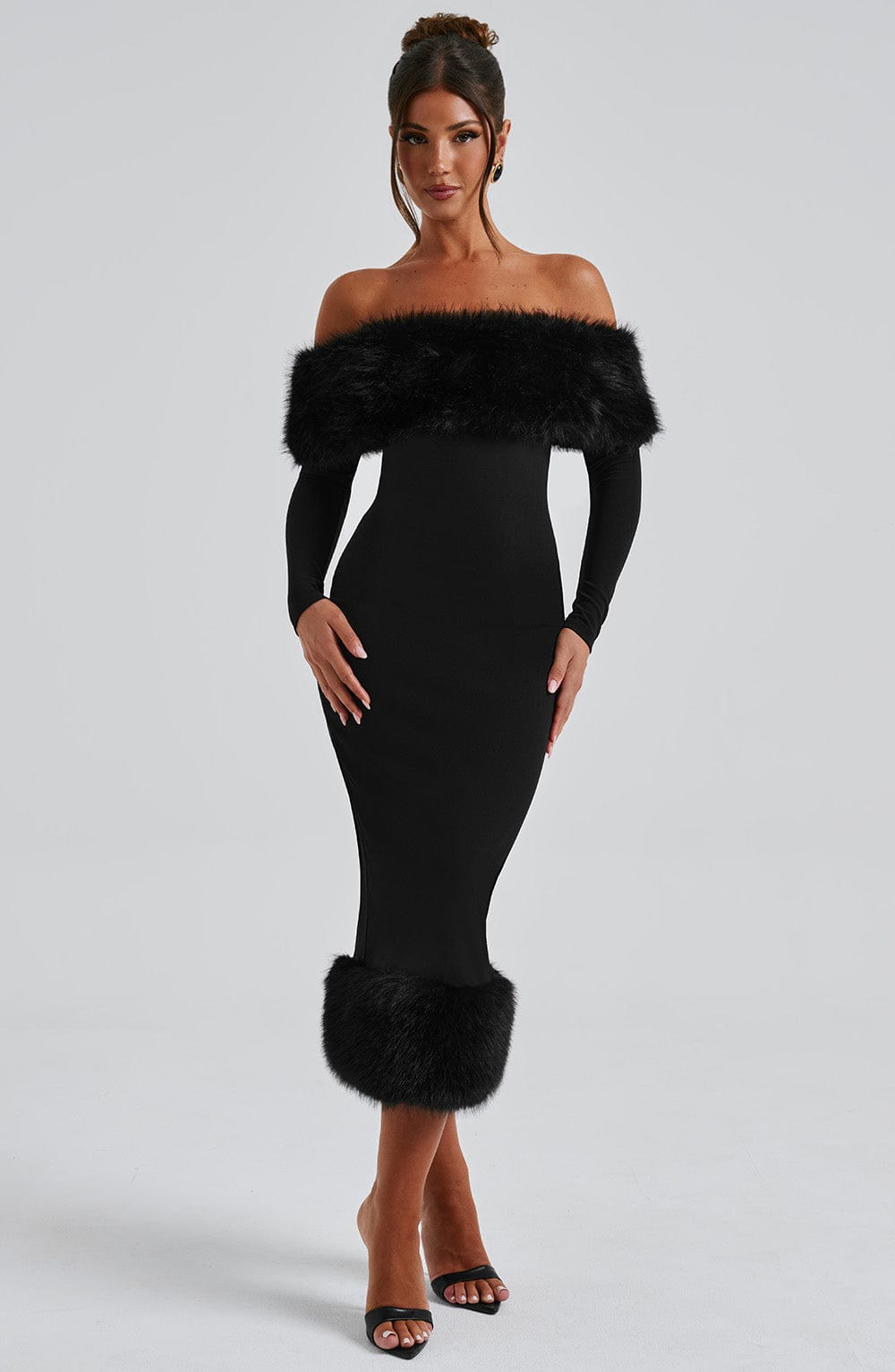 Vittoria Midi Elbise-Black
