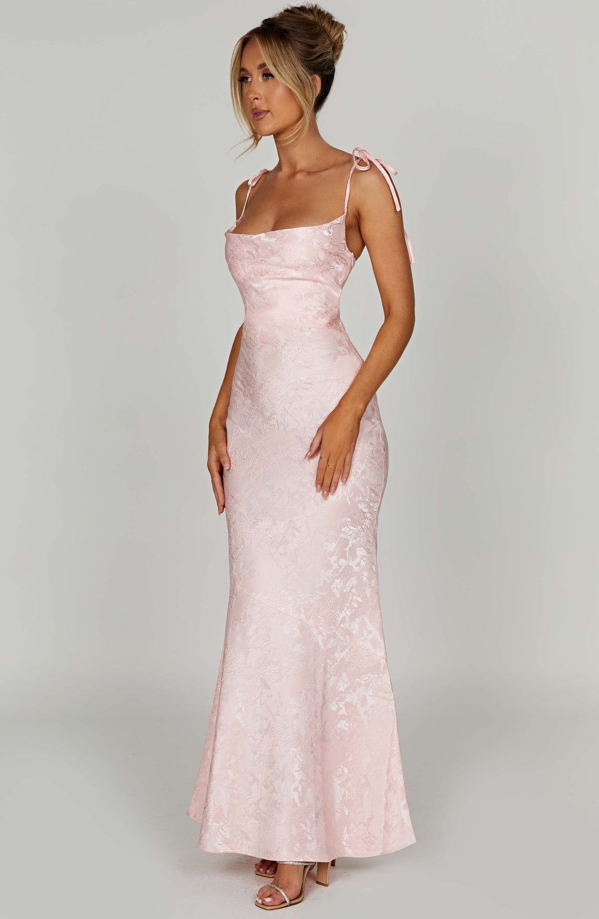 Whitney Maxi Elbise - Pudra