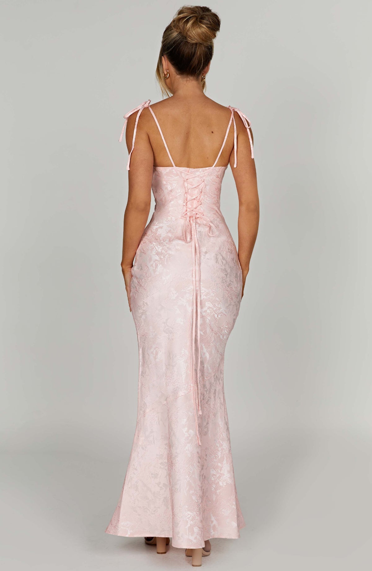 Whitney Maxi Elbise - Pudra