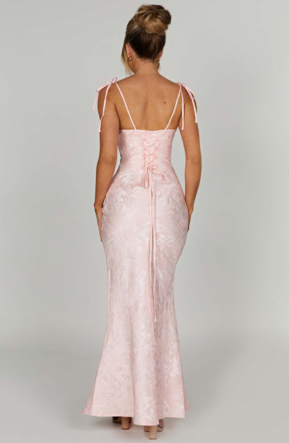 Whitney Maxi Elbise - Pudra