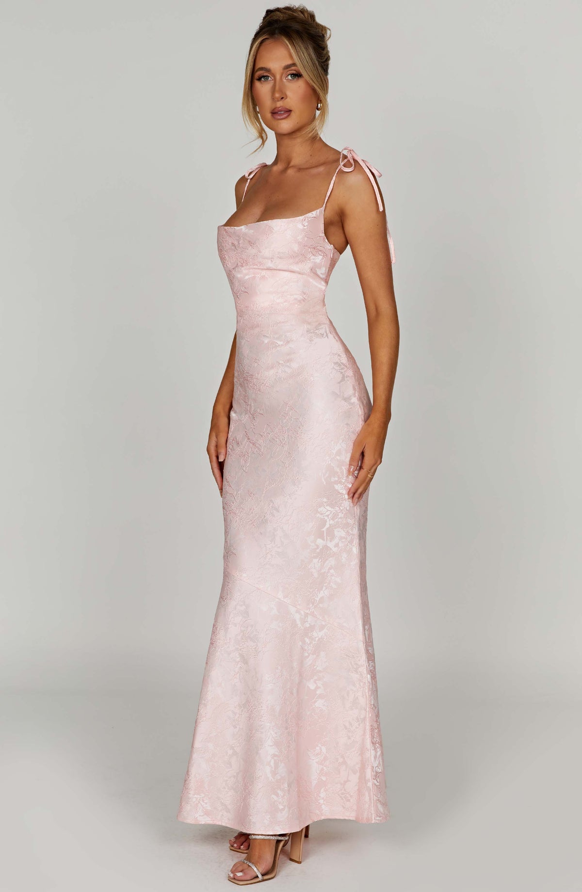 Whitney Maxi Elbise - Pudra
