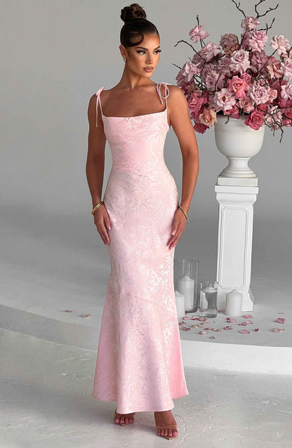 Whitney Maxi Elbise - Pudra