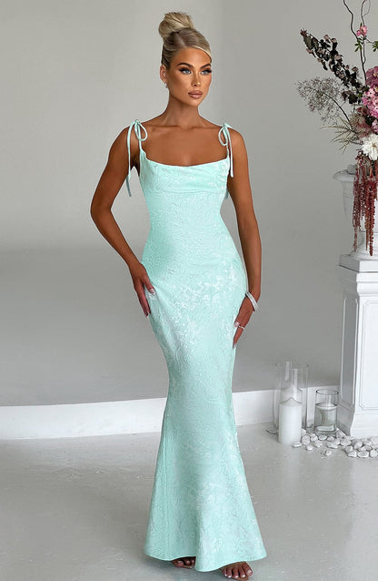 Whitney Maxi Elbise - Mint Yeşili