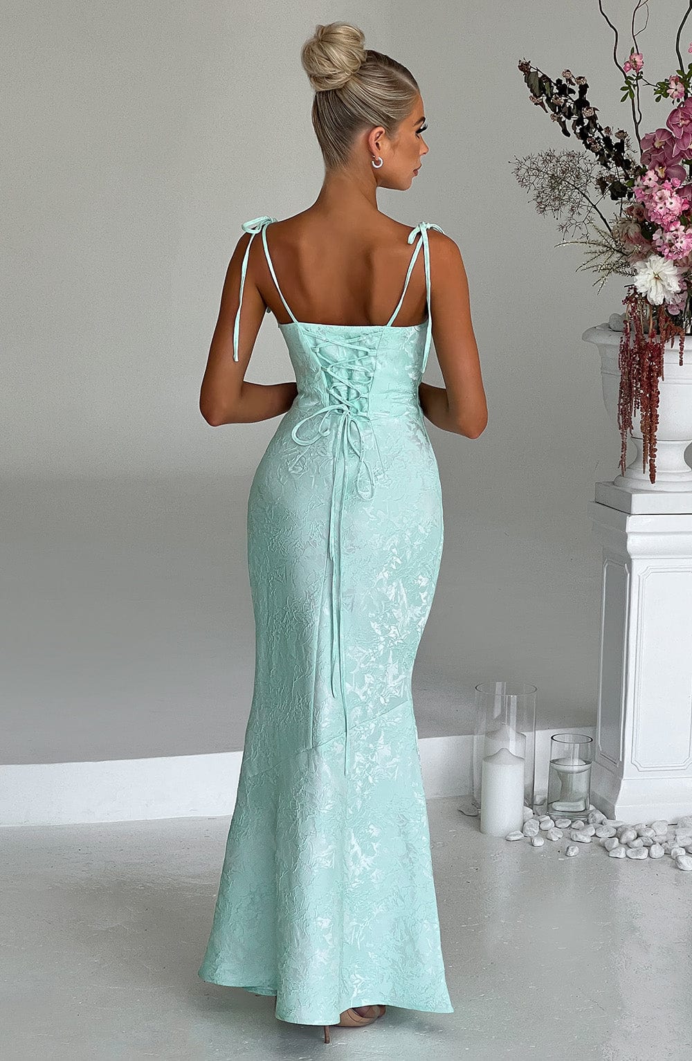 Whitney Maxi Elbise - Mint Yeşili