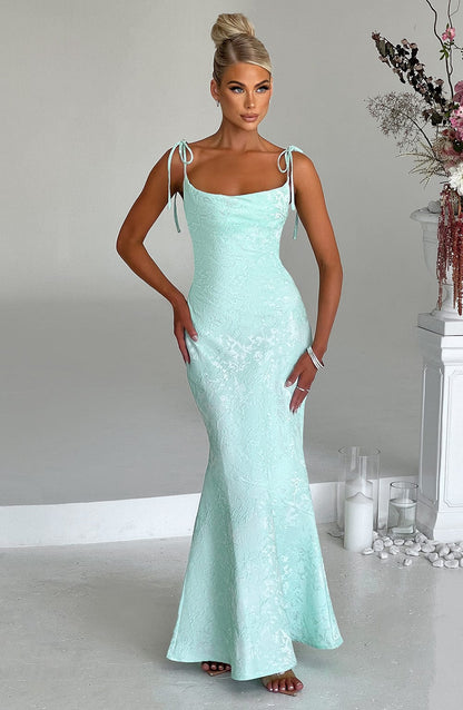 Whitney Maxi Elbise - Mint Yeşili