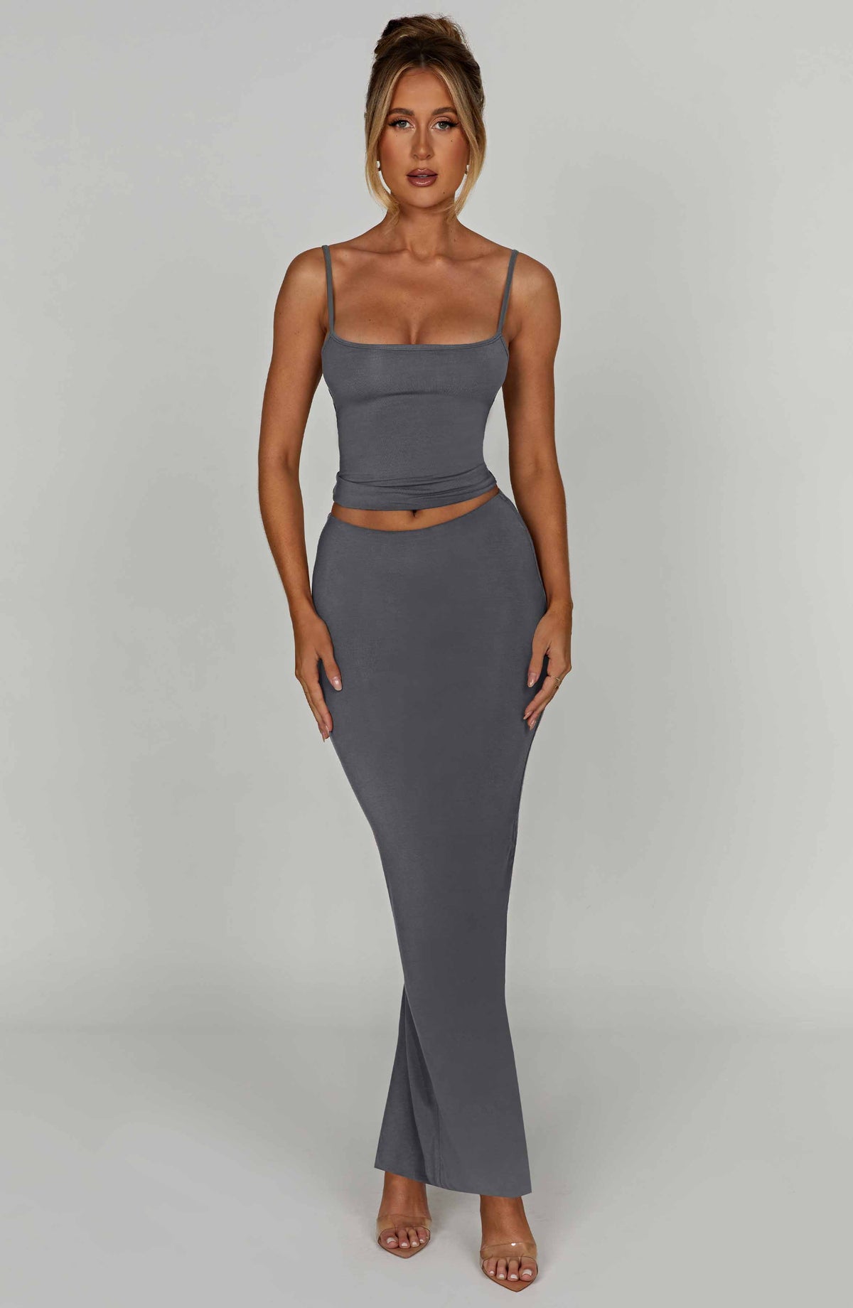 Yazmin Maxi Etek - Antrasit