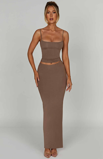 Yazmin Maxi Etek - Mocha