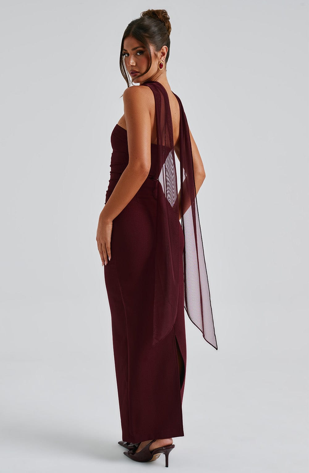 Yulia Maxi Elbise - Vişne Çürüğü
