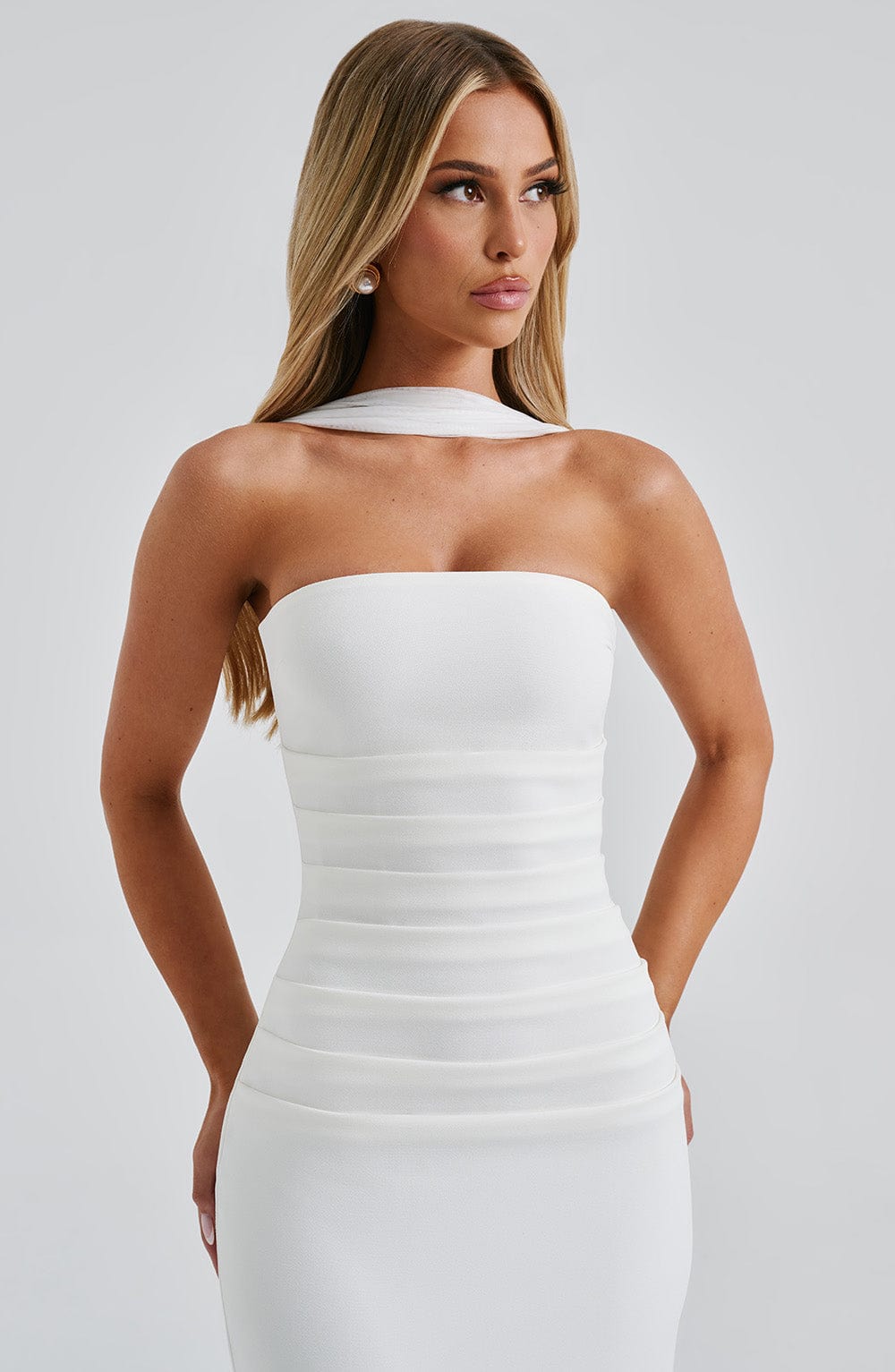 Yulia Maxi Elbise - Fildişi