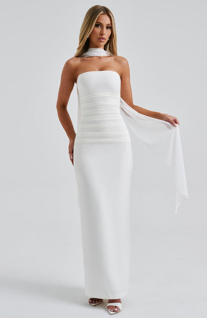 Yulia Maxi Elbise - Fildişi
