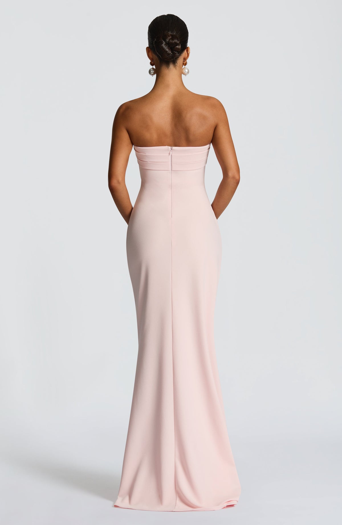 Zafira Maxi Elbise - Pudra